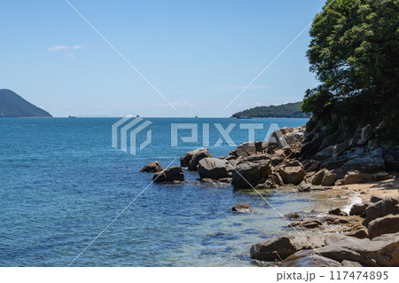観音埼の風景　四国最北端（香川県高松市庵治町） 117474895