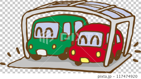 可容納 2 輛車的車棚 117474920