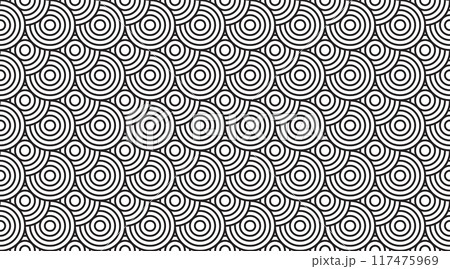 Modern geometric line circle abstract background seamless pattern vector illustration Modern geometric line circle abstract background seamless pattern vector illustration 117475969