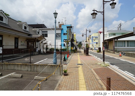 福島県いわき市の常磐線湯本駅周辺の街並みの風景 117476568