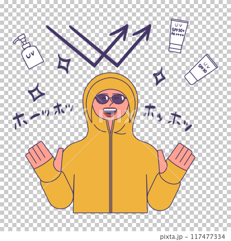 採取曬傷措施的婦女 117477334