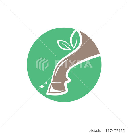 cow hoof trimming or horse shoe service care icon logo concept design 117477435