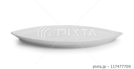 Empty plate isolated on a white background. 117477709