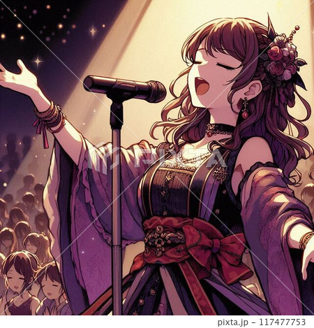 歌姫・モデル・オーディションイラスト 117477753