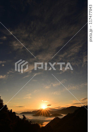 竹田城址の雲海 竹田城址の雲海 117477843