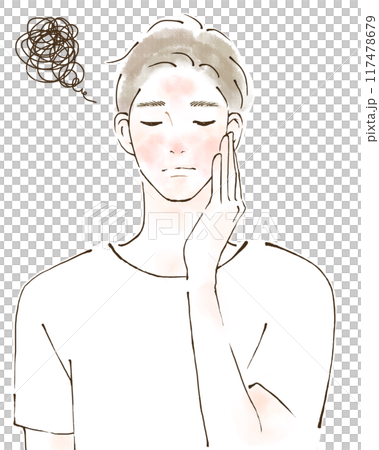 Men with rough skin Downtime Concerns Troubles Men with rough skin Downtime Concerns Troubles 117478679