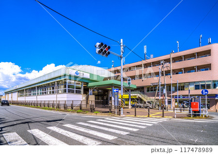 日本の横浜都市景観 8月。地下鉄 北新横浜駅などを望む＝令和6年8月17日 117478989