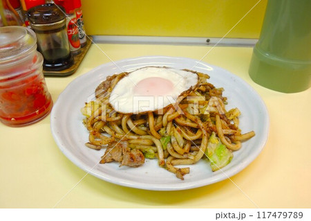 【福岡県北九州市】鳥町食道街 和洋中華料理「赤ちゃん食堂」の焼うどん 117479789