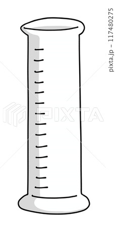 ゆるめシンプルメスシリンダー ベタ塗り ゆるめシンプルメスシリンダー ベタ塗り 117480275