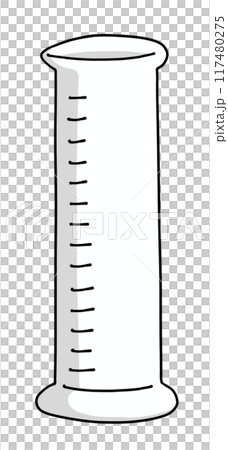 ゆるめシンプルメスシリンダー ベタ塗り ゆるめシンプルメスシリンダー ベタ塗り 117480275