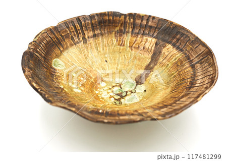 ceramic plate on white background ceramic plate on white background 117481299