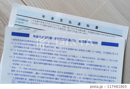年金支払い通知書 117481803
