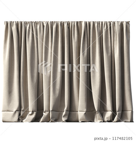 curtain isolated on a transparent background, interior decorations, 3D illustration, cg render curtain isolated on a transparent background, interior decorations, 3D illustration, cg render 117482105