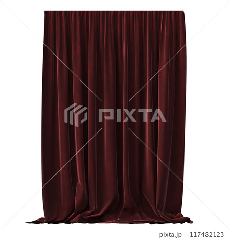 curtain isolated on a transparent background, interior decorations, 3D illustration, cg render curtain isolated on a transparent background, interior decorations, 3D illustration, cg render 117482123