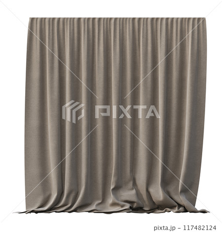 curtain isolated on a transparent background, interior decorations, 3D illustration, cg render curtain isolated on a transparent background, interior decorations, 3D illustration, cg render 117482124