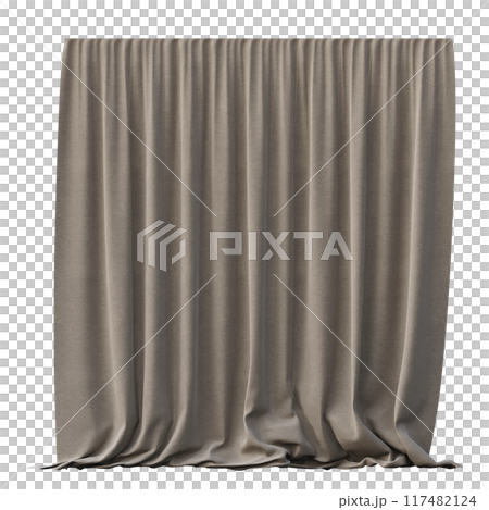 curtain isolated on a transparent background, interior decorations, 3D illustration, cg render curtain isolated on a transparent background, interior decorations, 3D illustration, cg render 117482124