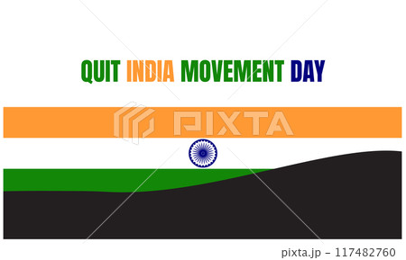 quit india movement day design templet 117482760