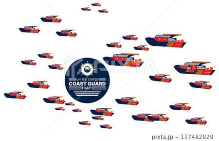 U.S coast guard day design templet U.S coast guard day design templet 117482829
