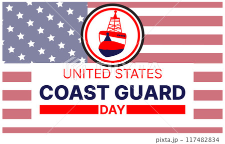 U.S coast guard day design templet 117482834
