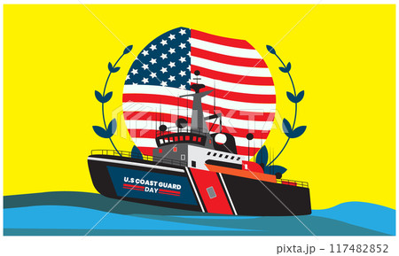 U.S coast guard day design templet U.S coast guard day design templet 117482852