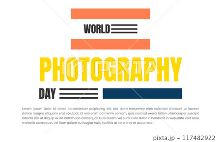 world photography day, poster and banner design for world photography day 117482922
