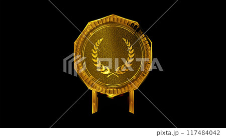 豪華なメダル、エンブレム、コイン、封蝋マーク、授賞マーク12 117484042