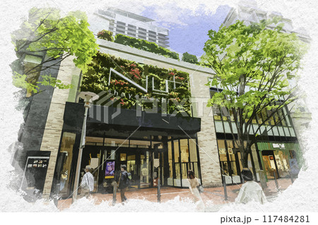 水彩画風 梅田 NU茶屋町+ 大阪府大阪市 水彩画風 梅田 NU茶屋町+ 大阪府大阪市 117484281