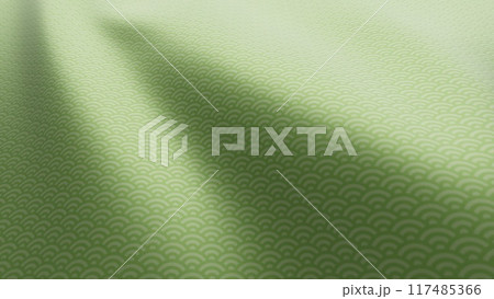 風に揺れる美しい日本文様の布・反物・着物 風に揺れる美しい日本文様の布・反物・着物 117485366