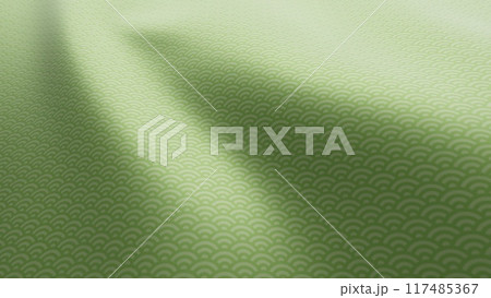 風に揺れる美しい日本文様の布・反物・着物 117485367