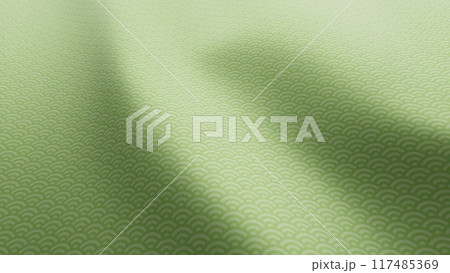 風に揺れる美しい日本文様の布・反物・着物 風に揺れる美しい日本文様の布・反物・着物 117485369