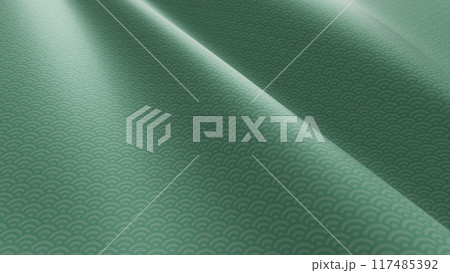 風に揺れる美しい日本文様の布・反物・着物 117485392