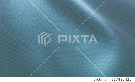 風に揺れる美しい日本文様の布・反物・着物 風に揺れる美しい日本文様の布・反物・着物 117485426