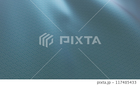 風に揺れる美しい日本文様の布・反物・着物 風に揺れる美しい日本文様の布・反物・着物 117485433