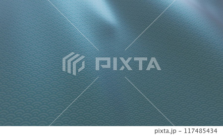 風に揺れる美しい日本文様の布・反物・着物 風に揺れる美しい日本文様の布・反物・着物 117485434