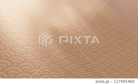 風に揺れる美しい日本文様の布・反物・着物 117485460