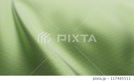 風に揺れる美しい日本文様の布・反物・着物 117485511