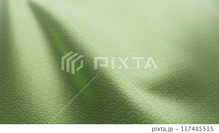 風に揺れる美しい日本文様の布・反物・着物 風に揺れる美しい日本文様の布・反物・着物 117485515