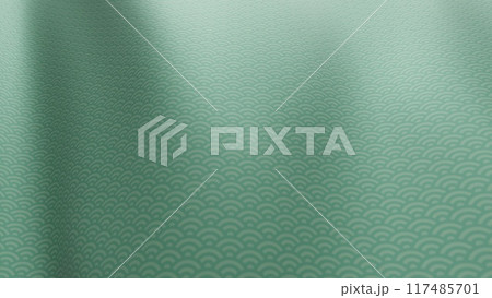 風に揺れる美しい日本文様の布・反物・着物 風に揺れる美しい日本文様の布・反物・着物 117485701