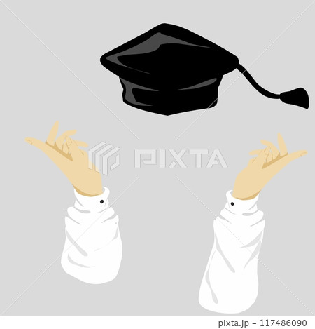 University Graduation celebration with throwing cap University Graduation celebration with throwing cap 117486090