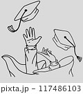 University Graduation celebration with throwing cap 117486103