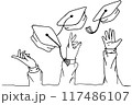 University Graduation celebration with throwing cap 117486107