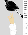 University Graduation celebration with throwing cap 117486111