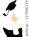 University Graduation celebration with throwing cap 117486114