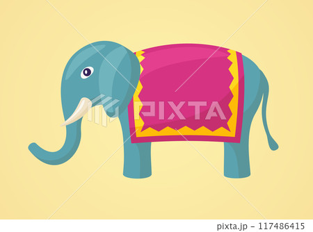Elephant in a colorful design 117486415
