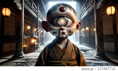 一つ目小僧　日本の妖怪 117487718