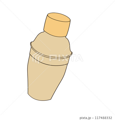 metal shaker for mixing cocktails	 117488332
