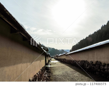冬の一乗谷朝倉氏遺跡の景色 冬の一乗谷朝倉氏遺跡の景色 117488373