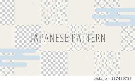 Light-colored Japanese pattern background with haze motif 117489757