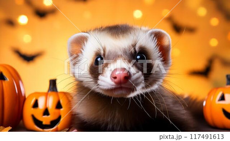 フェレットとハロウィーン 117491613