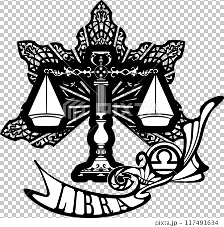 Libra - 可用於剪紙等的設計。 117491634